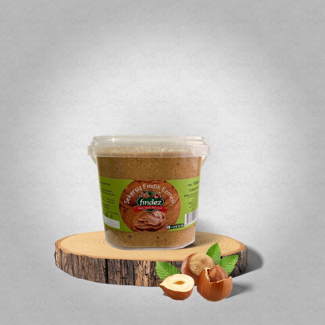 1 KG ŞEKERSİZ FINDIK EZMESİ PLASTİK AMBALAJ