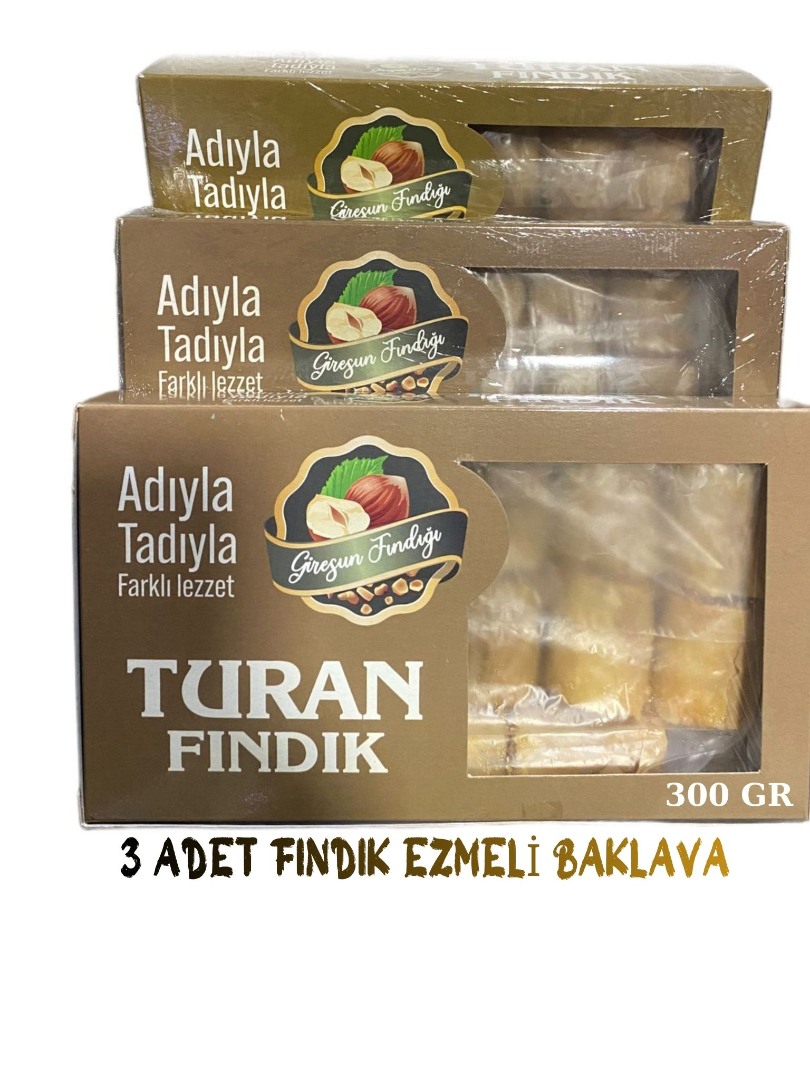 3 ADET FINDIK EZMELİ KURU BAKLAVA